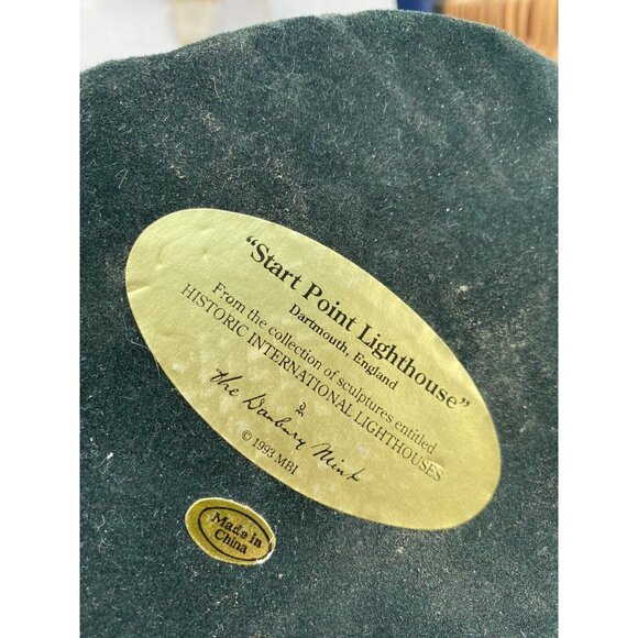 Dartmouth England Start Point Lighthouse Sculpture By The Danbury Mint 1993 - Picture 5 of 5